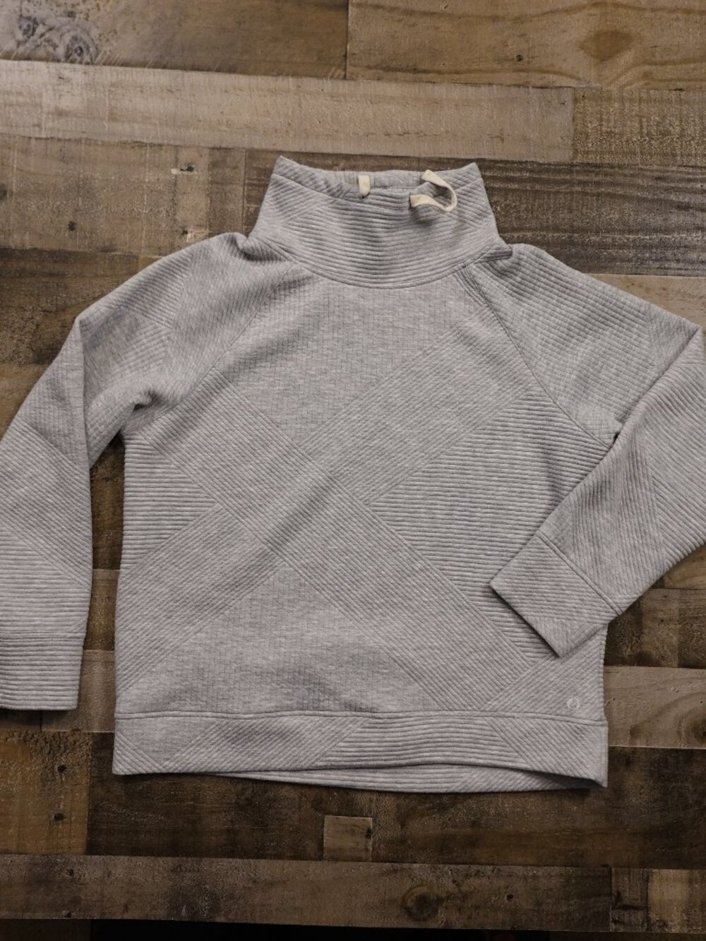 The American Outdoorsman Textured Funnel Neck Pullover Women’s XL Gray